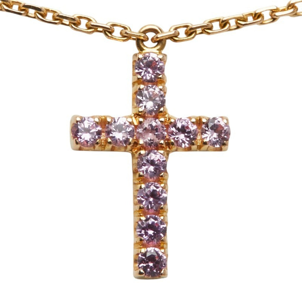 Pendant Necklace 18K Rose Gold with Sapphire