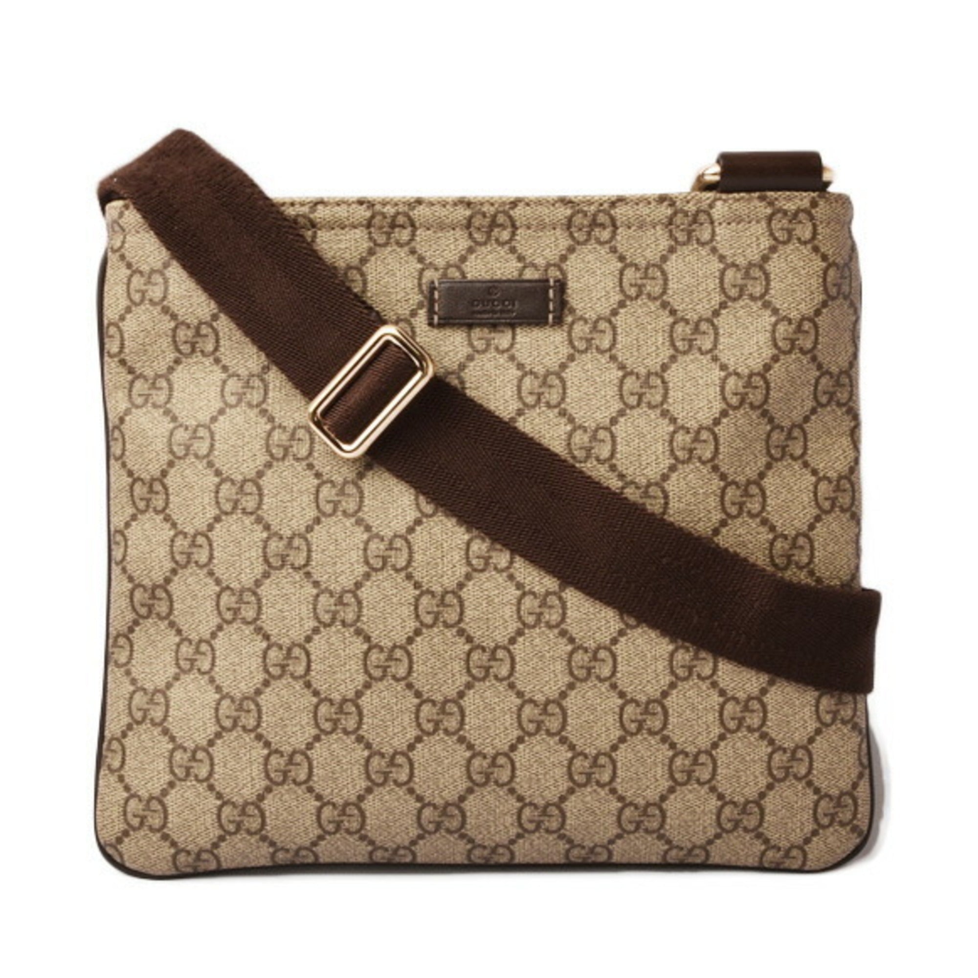 Front Zip Messenger GG Coated Canvas Medium