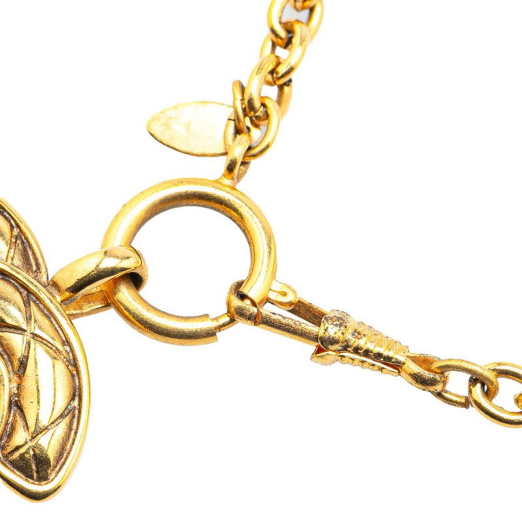 CC Logo Chain Pendant Necklace Metal