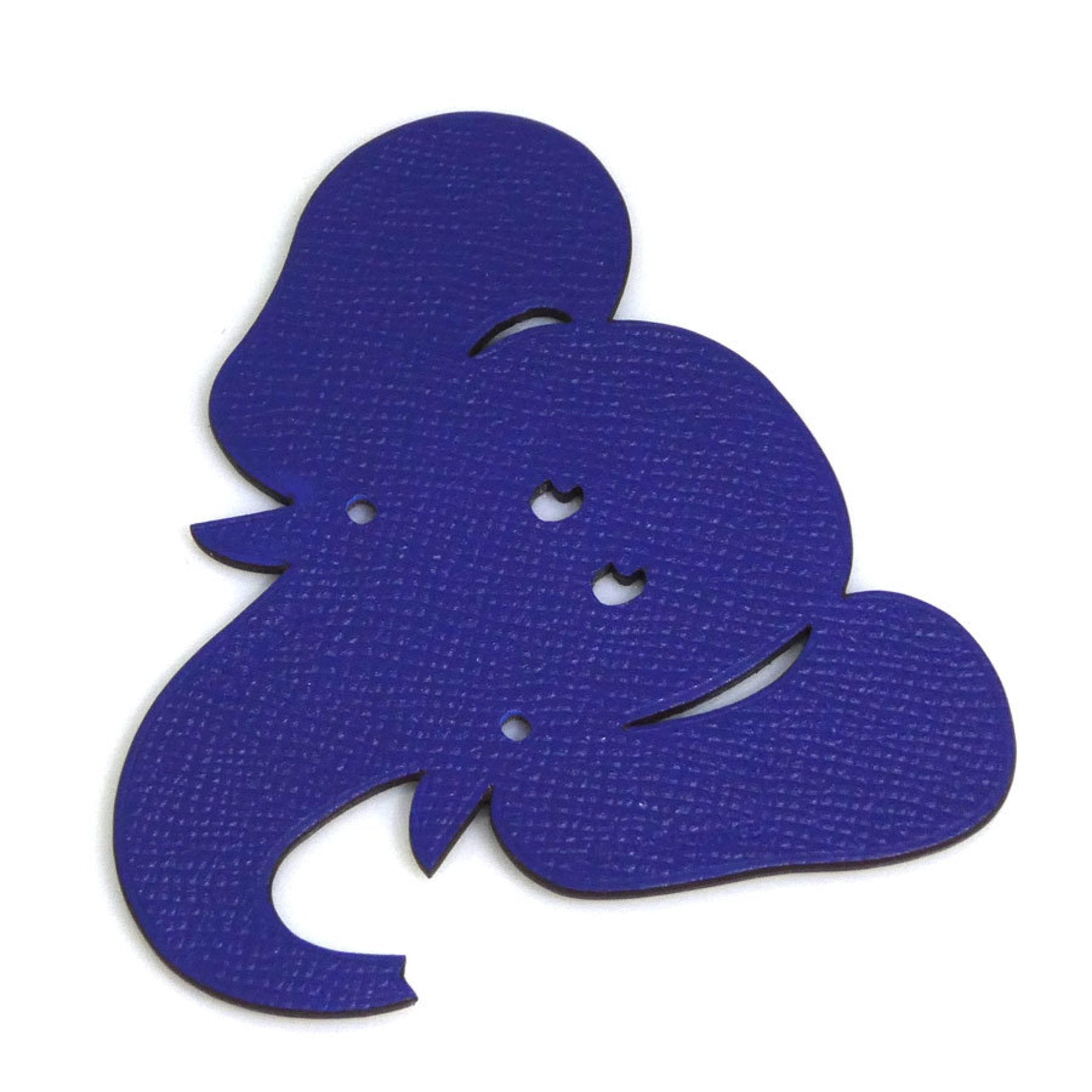 Elephant Charm Leather Dark Blue and Dark Brown Handbag Charm