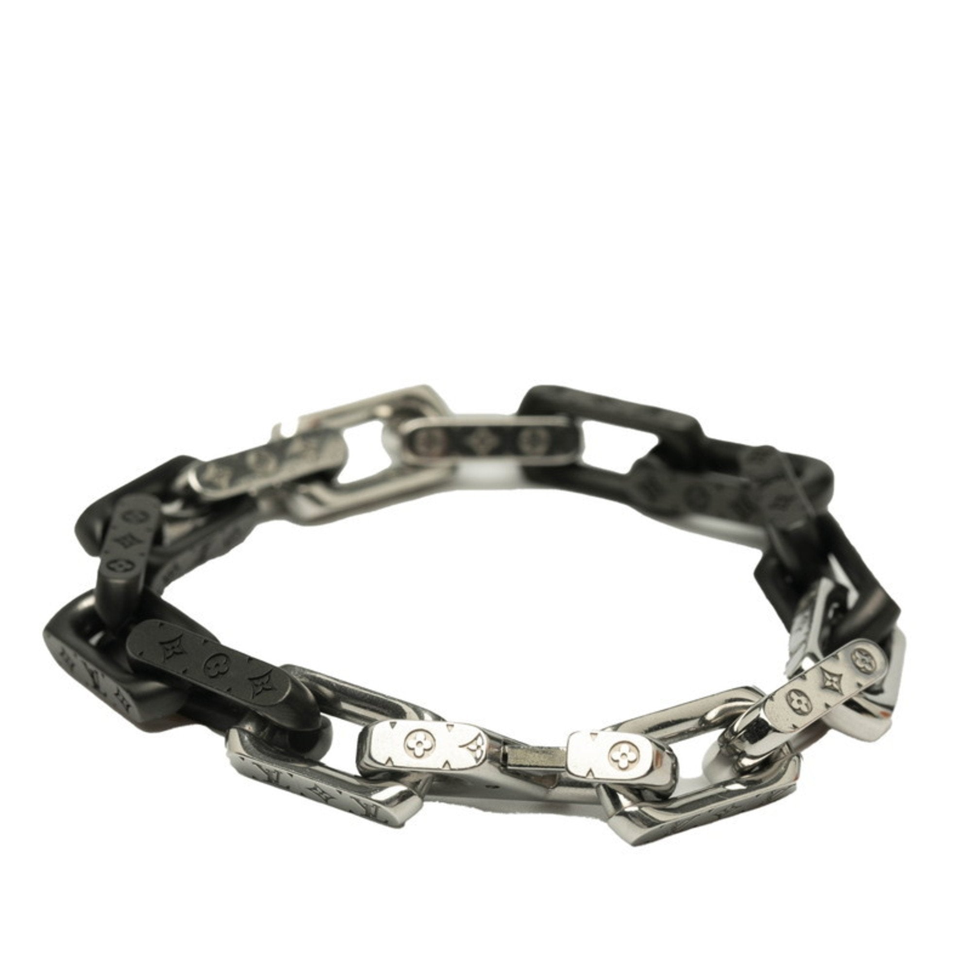 Monogram Bracelet Metal Black and Silver