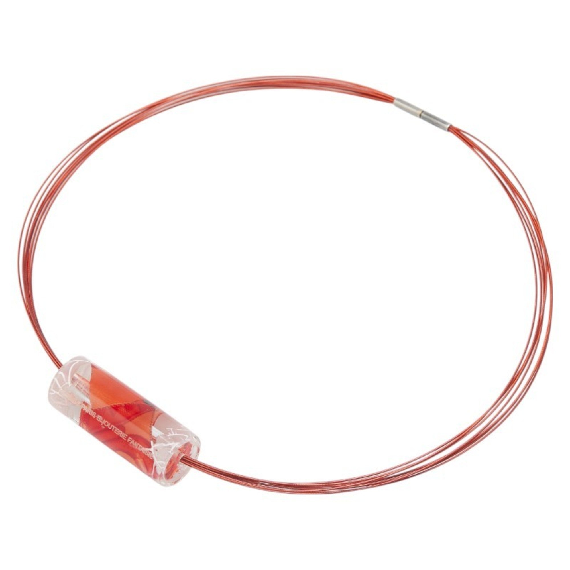 Ricine Choker Resin and Sterling Silver Red