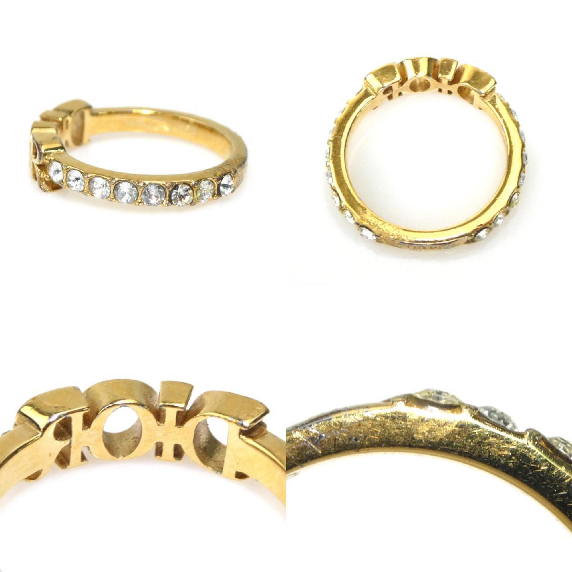 Ring Gold Metal and Rhinestone
