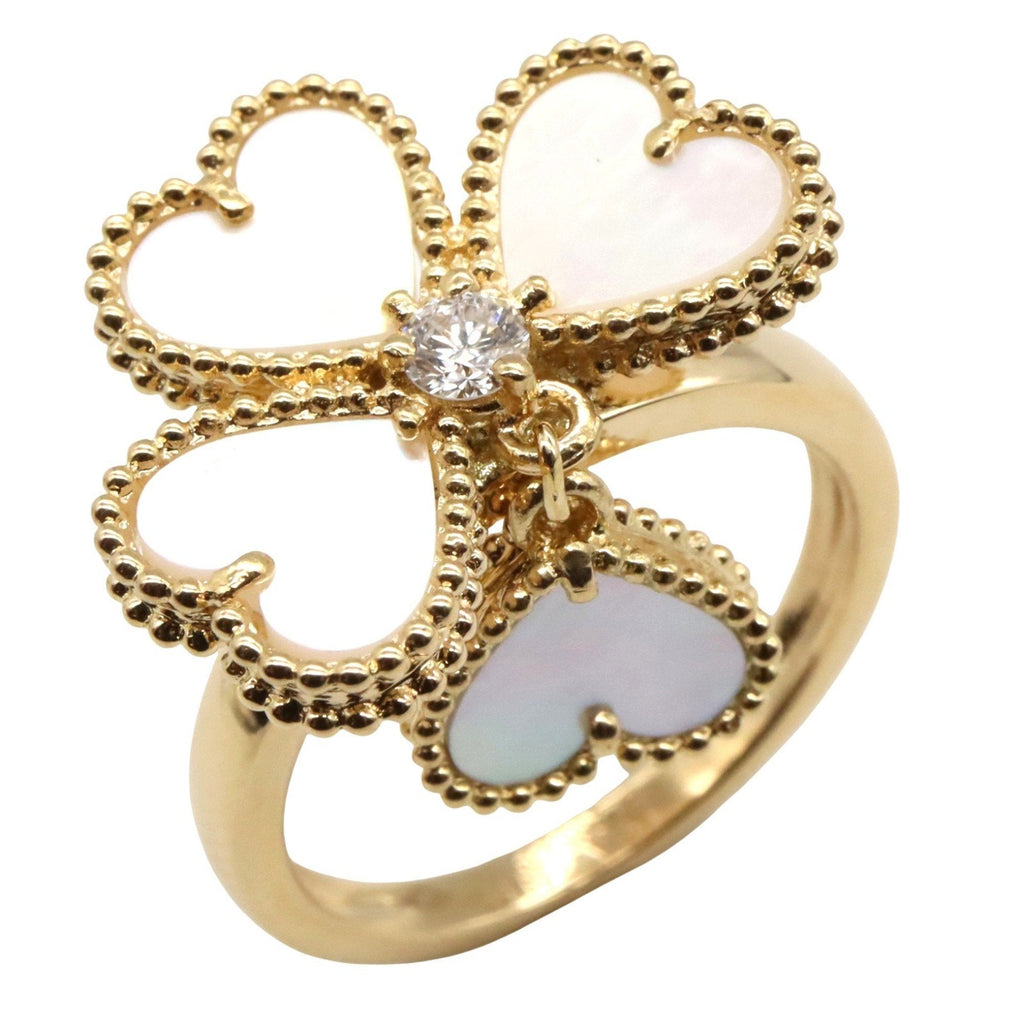 Sweet Alhambra Ring 18K Yellow Gold and Mother of Pearl