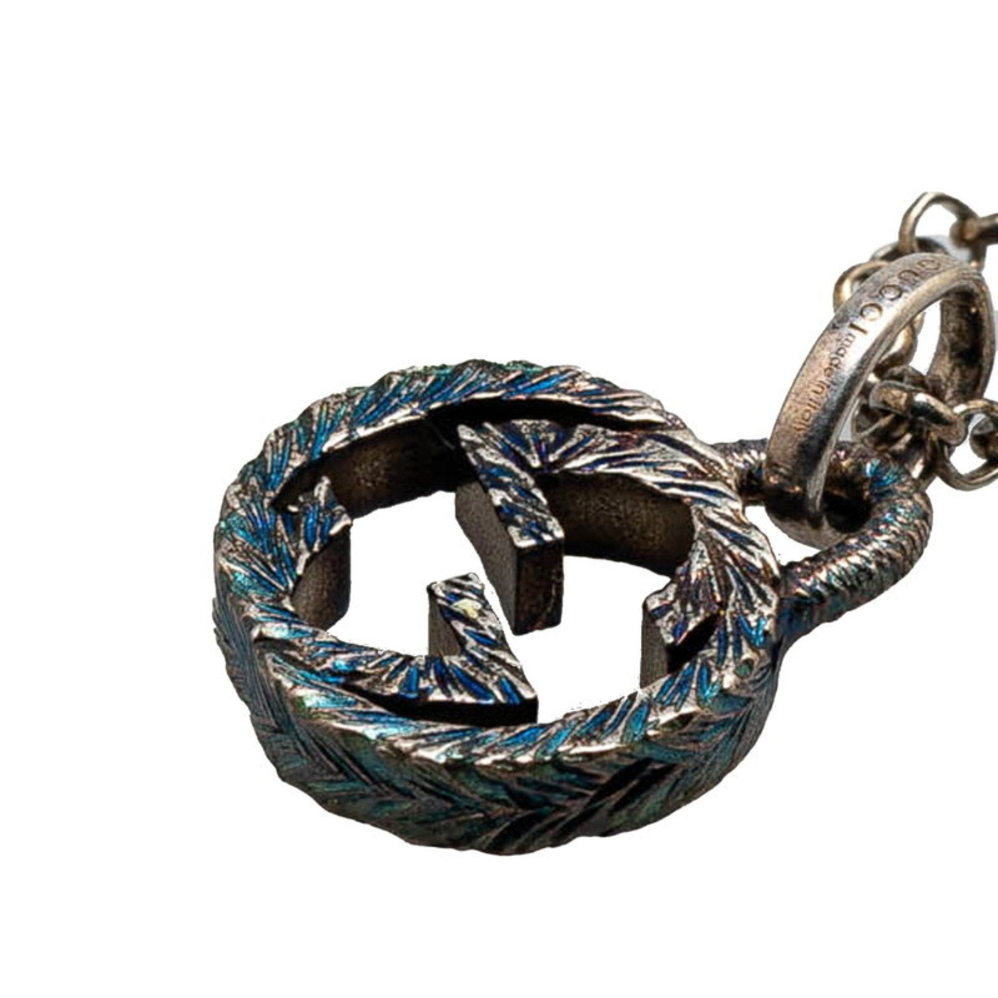 Interlocking G Pendant Necklace Sterling Silver