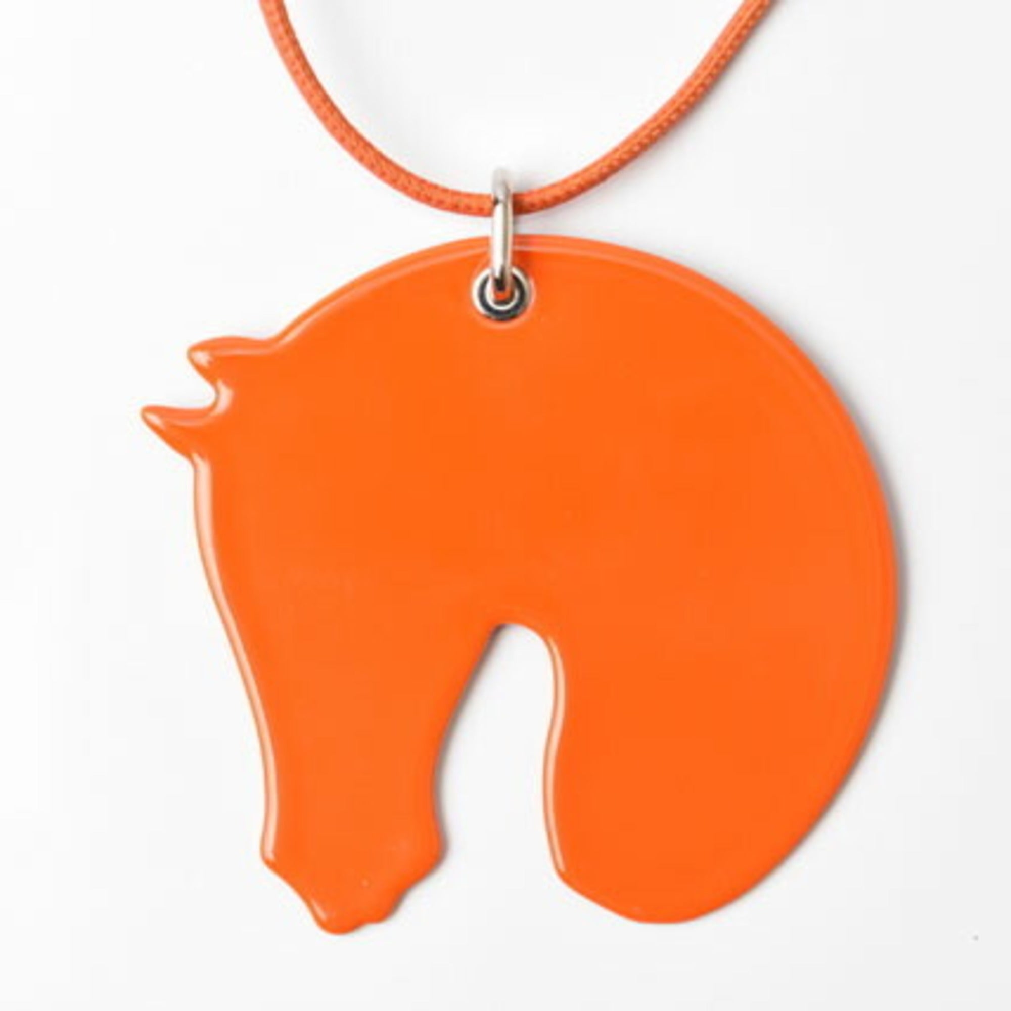 Tattersall Choker Pendant Necklace Multi Color Orange Pink