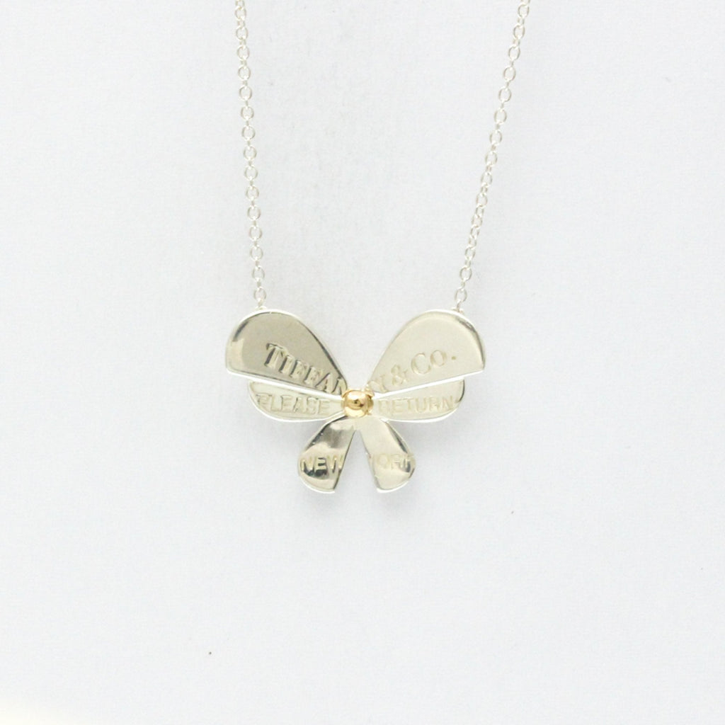 Butterfly Pendant Necklace Sterling Silver