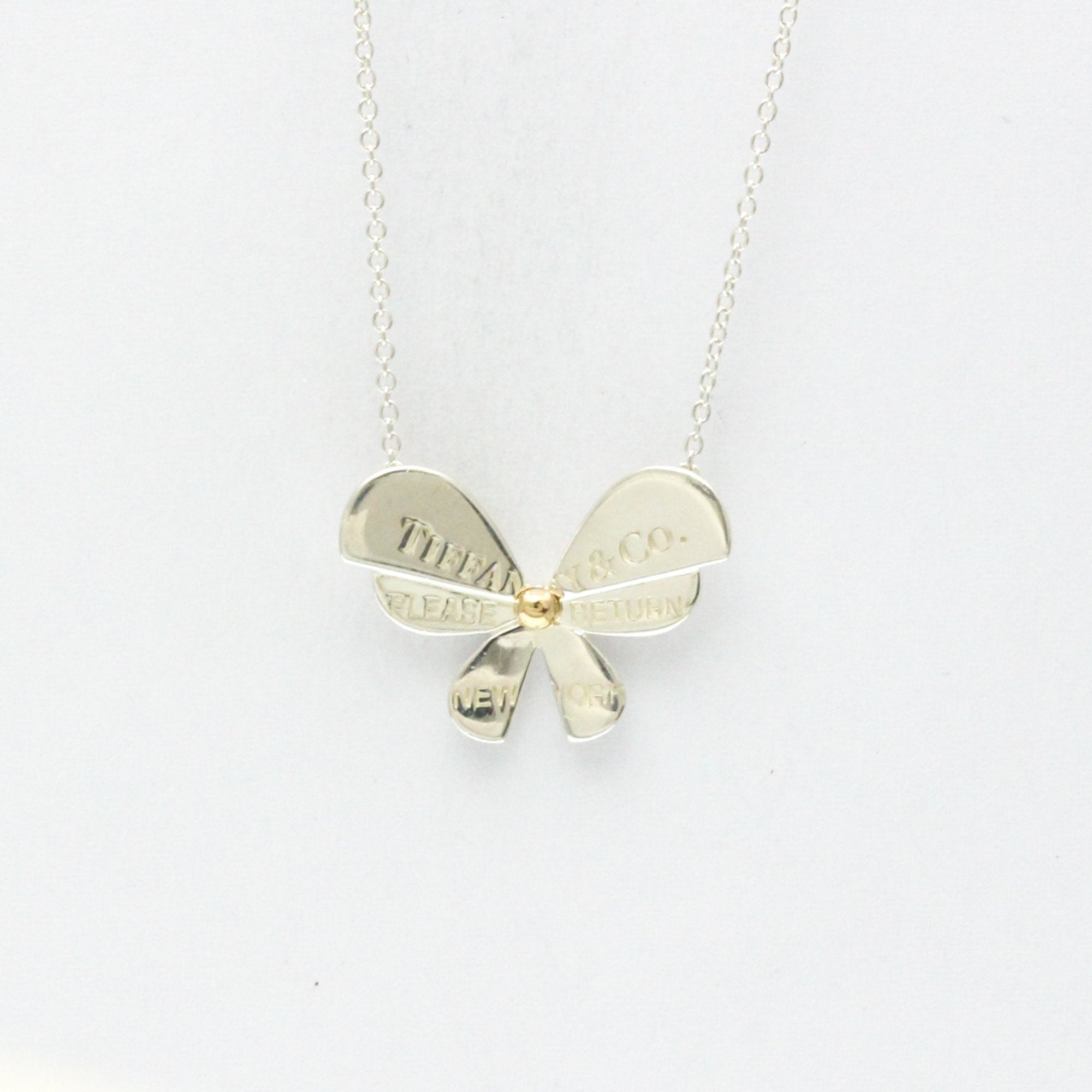 Butterfly Pendant Necklace Sterling Silver