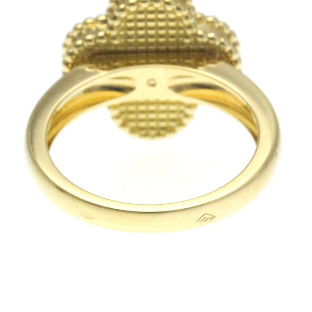 Vintage Alhambra Ring 18K Yellow Gold and Carnelian