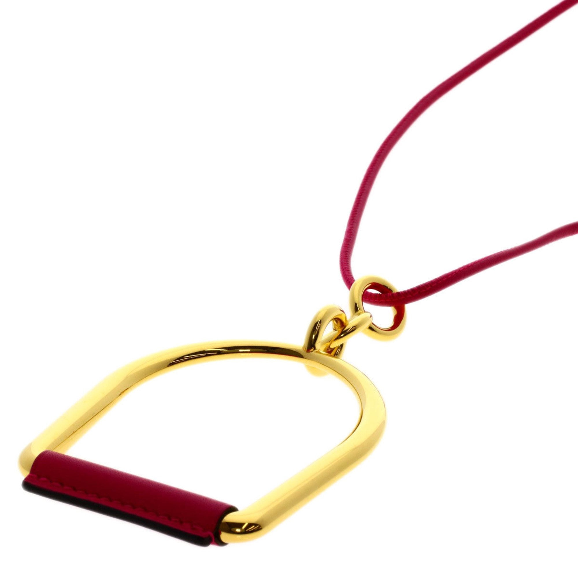 Heritage Equestre Pendant Necklace Pink Large