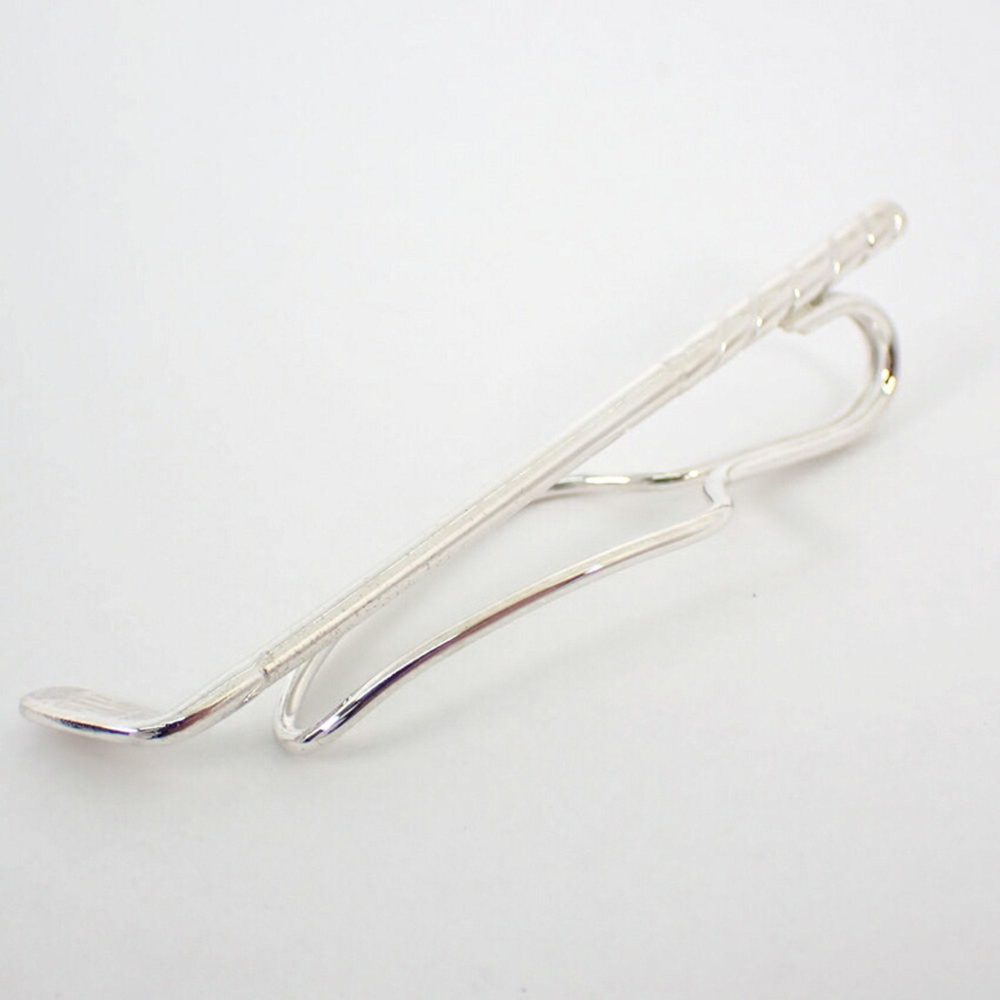 Golf Tie Tack Brooch Sterling Silver