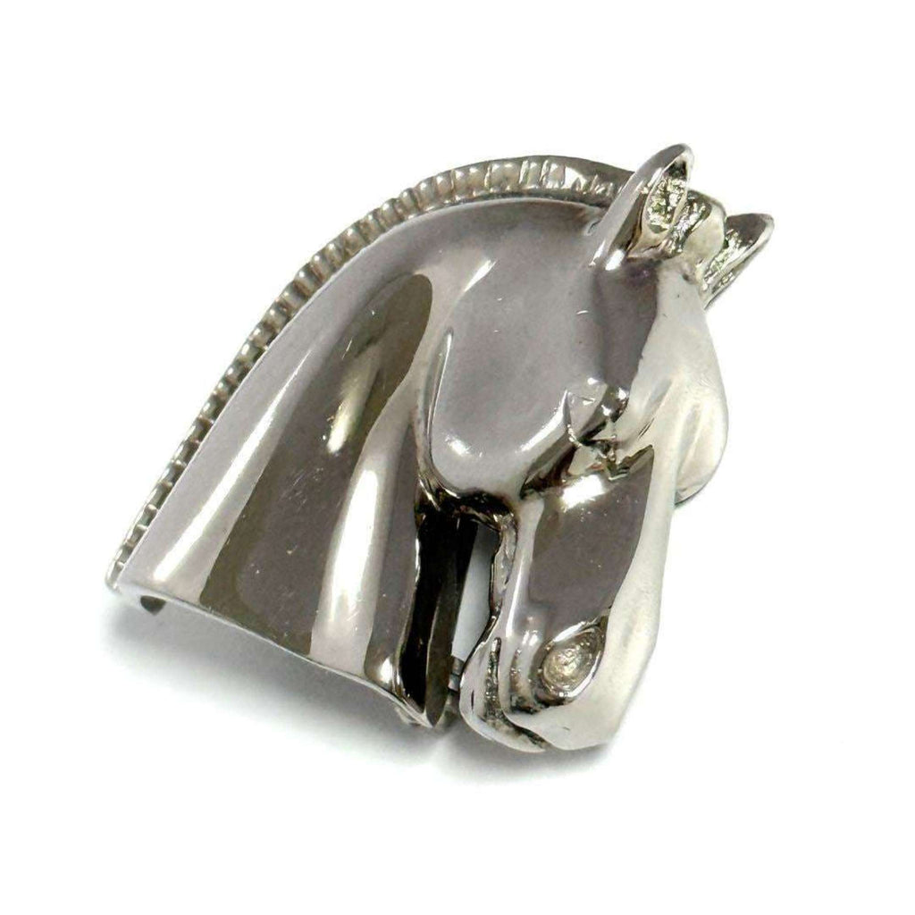 Vintage Horse Cheval Brooch Metal