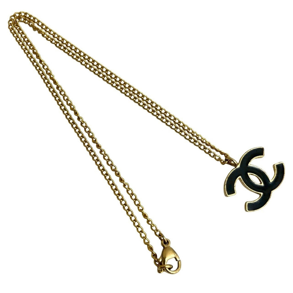 CC Logo Chain Pendant Necklace Metal