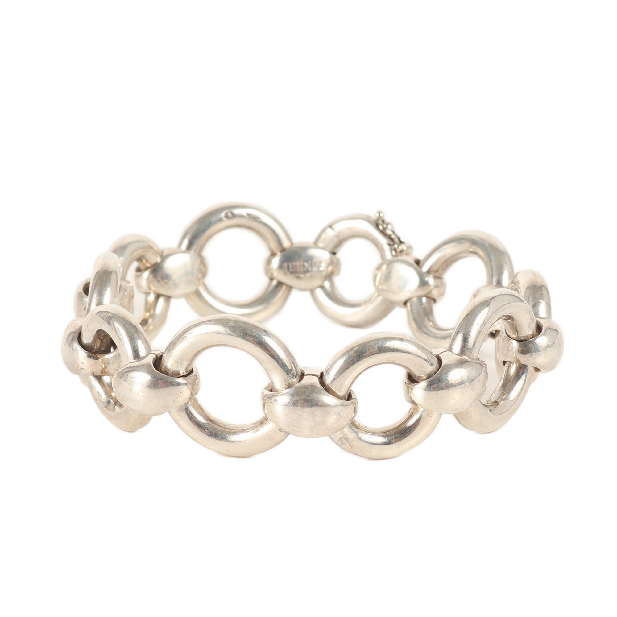 Frontal Link Bracelet Sterling Silver