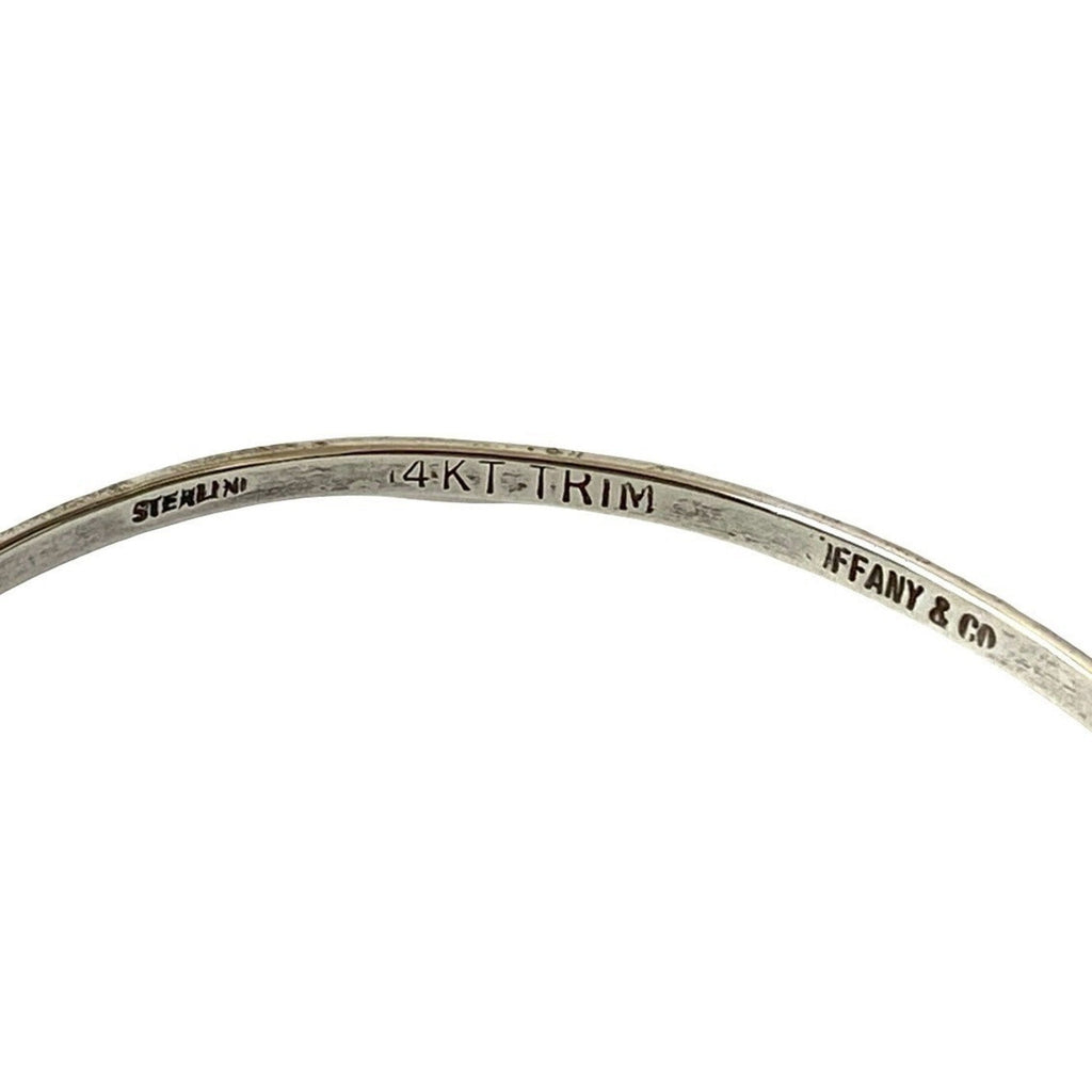 Hook Eye Double Heart Bracelet 18K Yellow Gold and Sterling Silver
