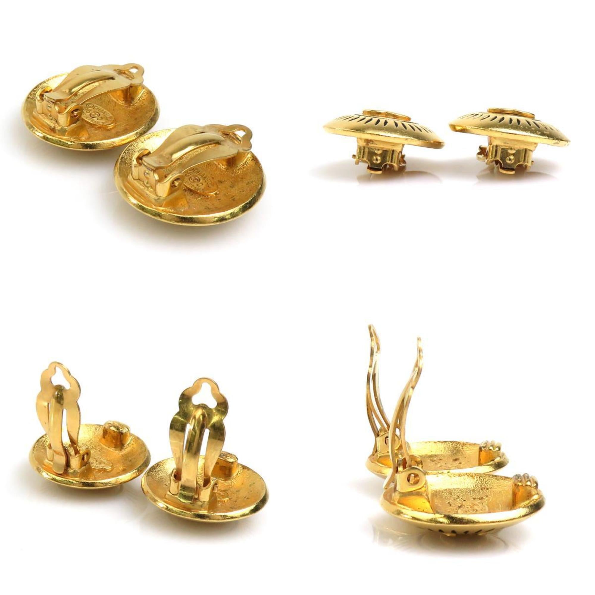 Earrings Gold-Tone Metal