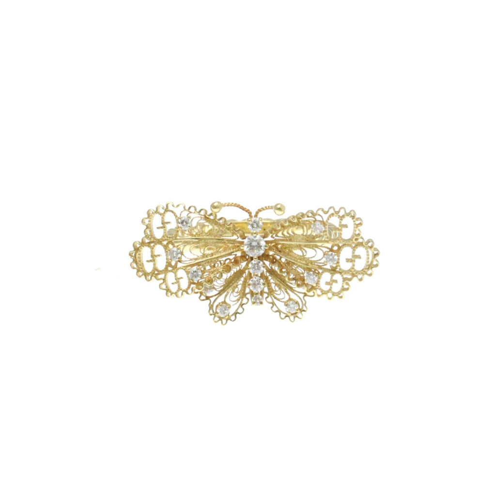 Butterfly Ring 18K Yellow Gold with Diamond