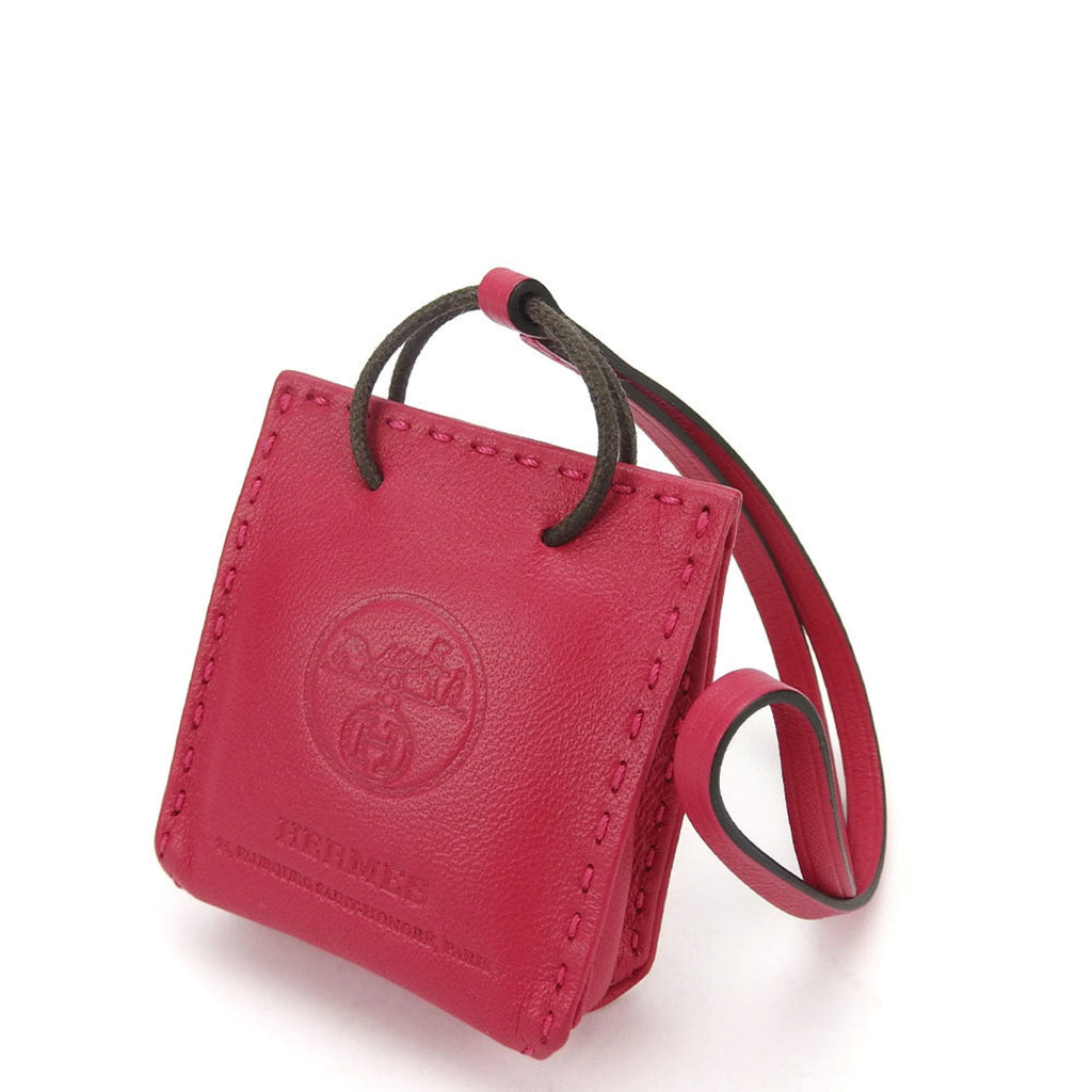 Charm Agneau Milo Lamb Pink Leather Handbag Charm