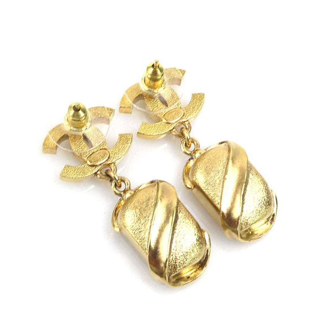CC Logo Earrings Gold-Tone Metal Gold-Tone Metal