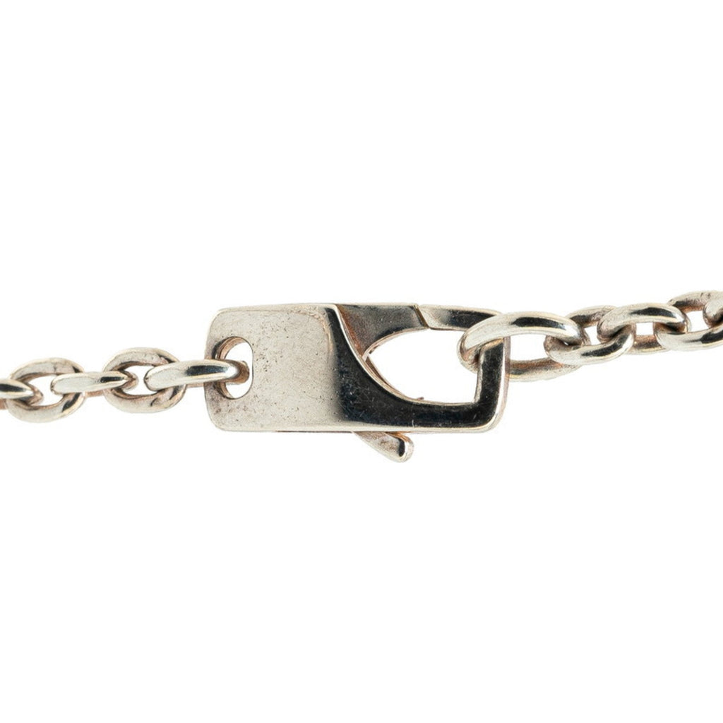 G Plate Pendant Necklace Sterling Silver