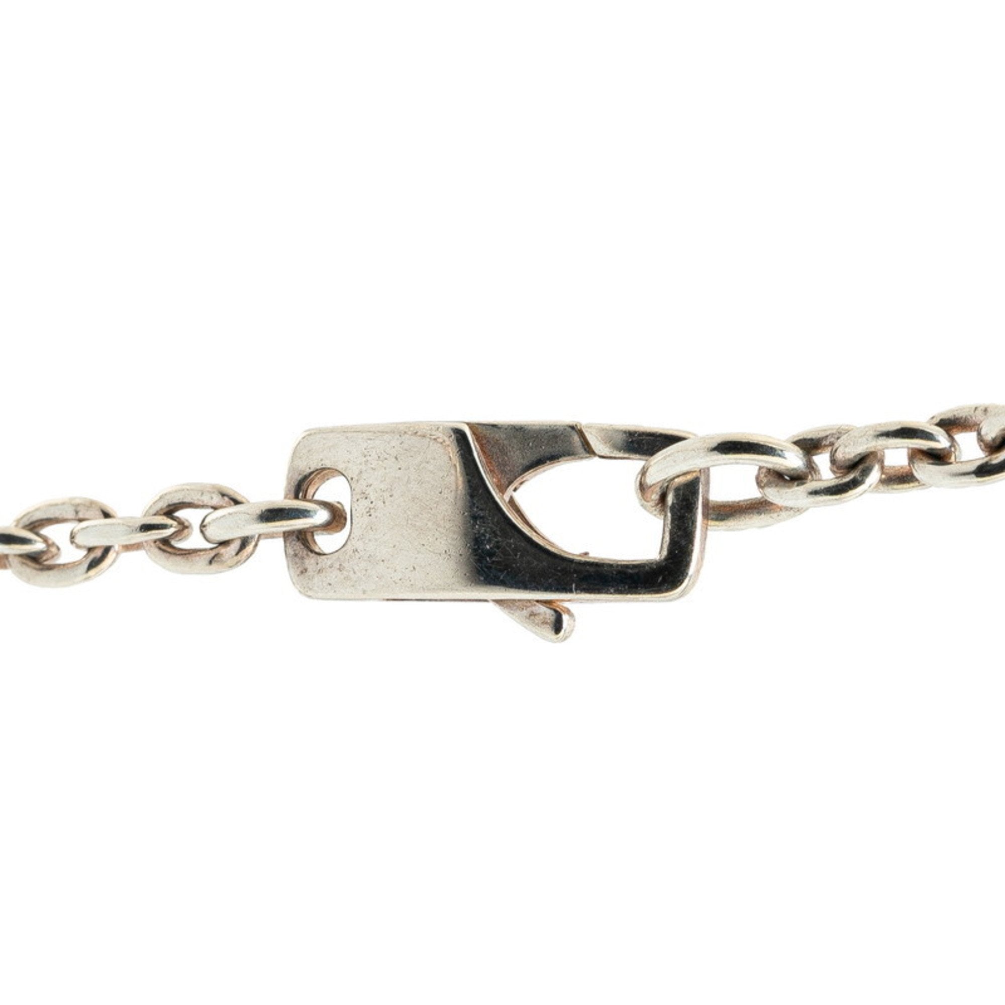 G Plate Pendant Necklace Sterling Silver