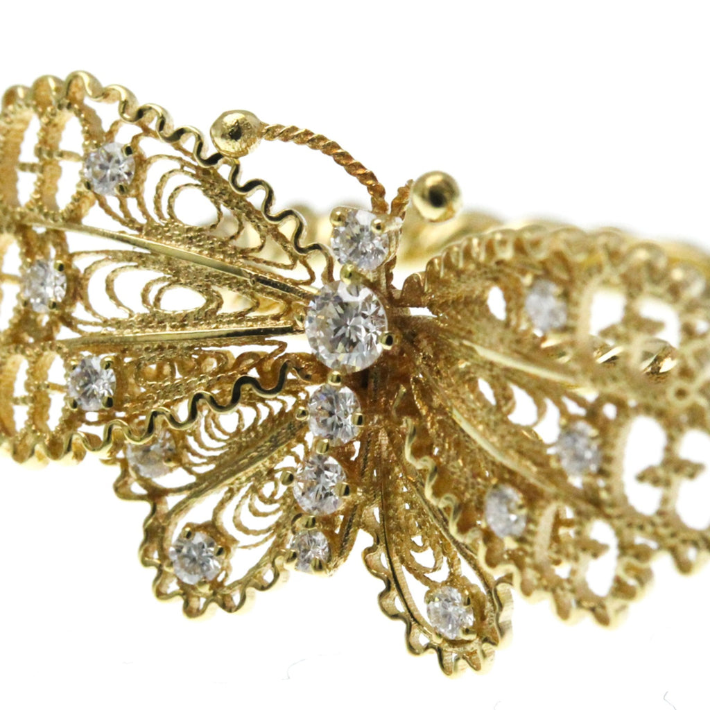 Butterfly Ring 18K Yellow Gold with Diamond