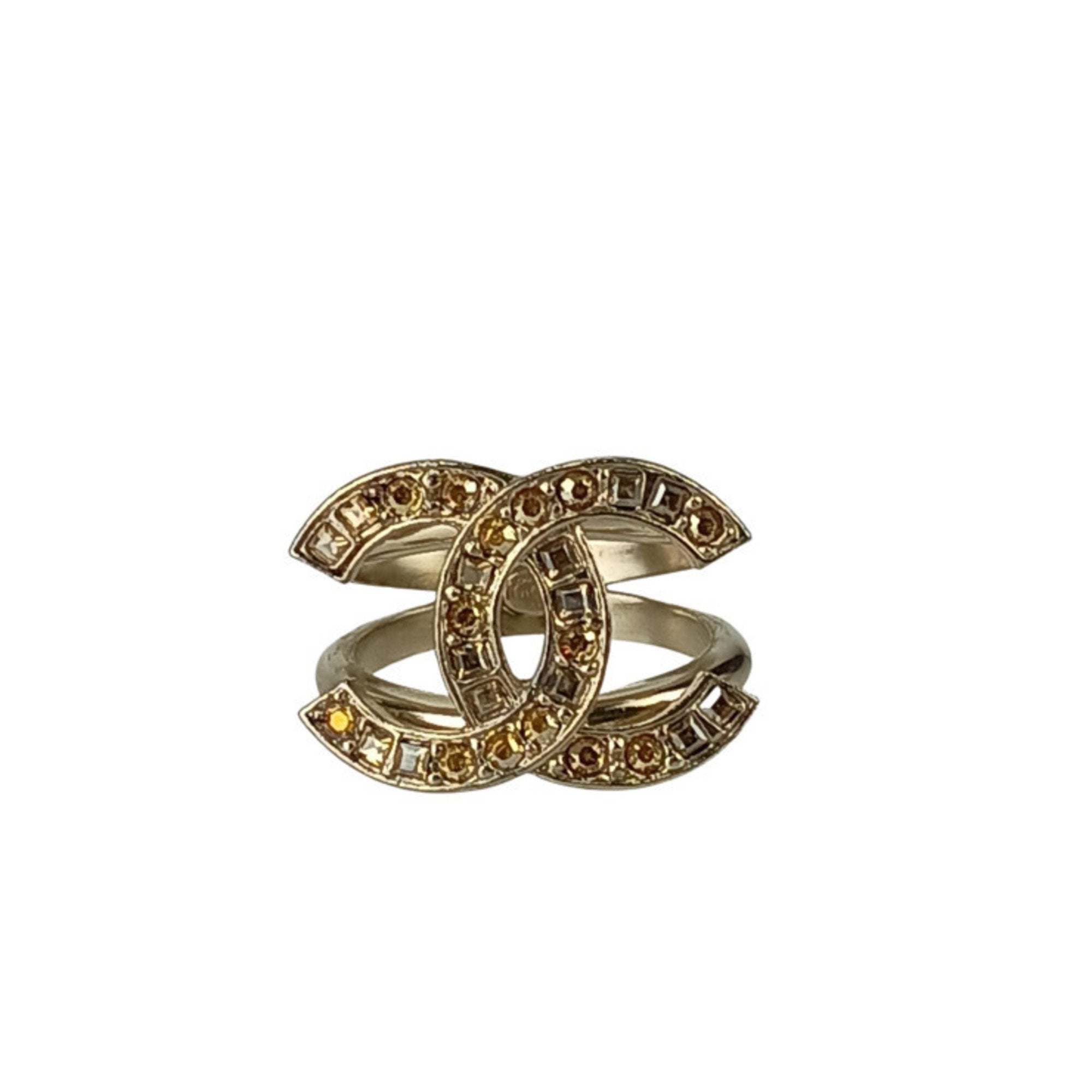 CC Logo Ring Gold-Tone Metal