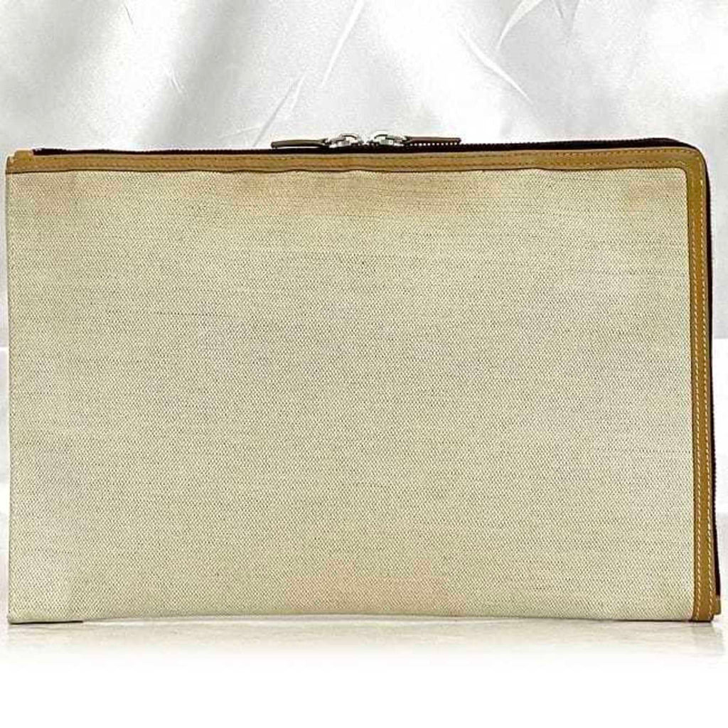 Navy Cabas Canvas with Leather Large