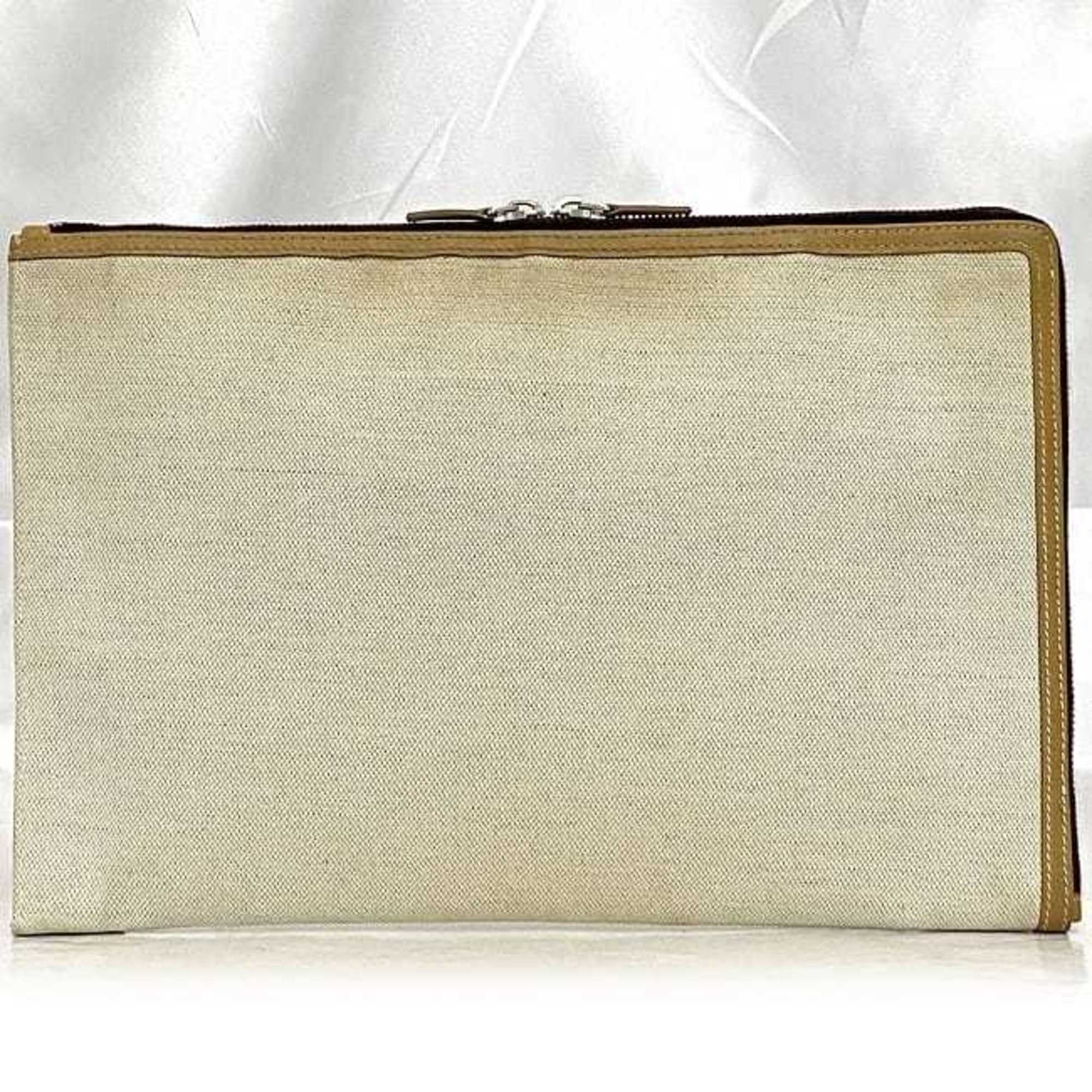 Navy Cabas Canvas with Leather Large