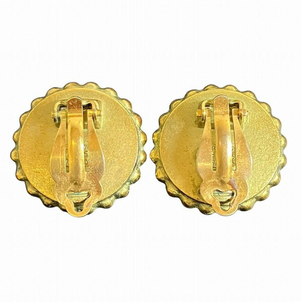 CC Logo Clip-On Earrings Metal Gold-Tone Metal