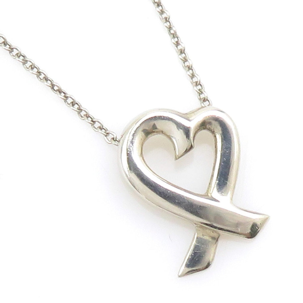 Loving Heart Pendant Necklace Silver 950