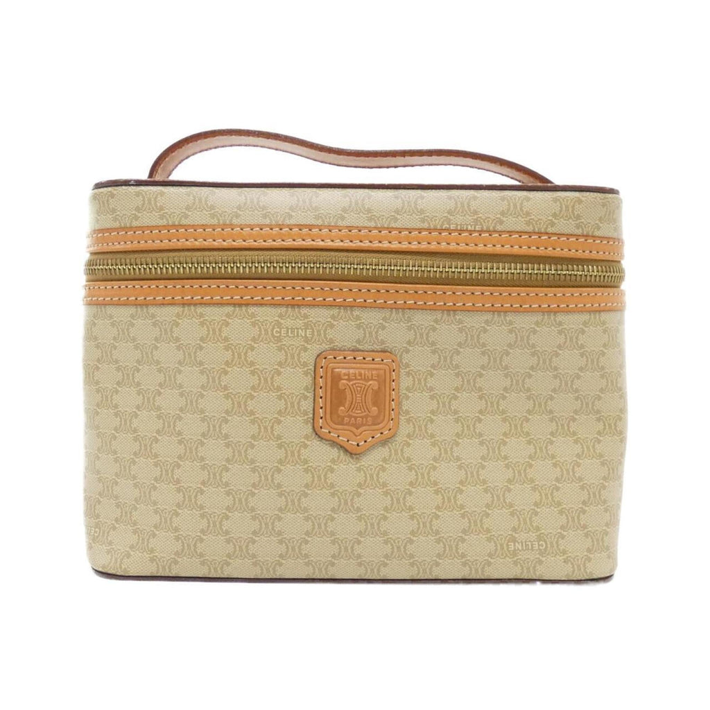 Vintage Saddle Flap Shoulder Bag Macadam Coated Canvas Small