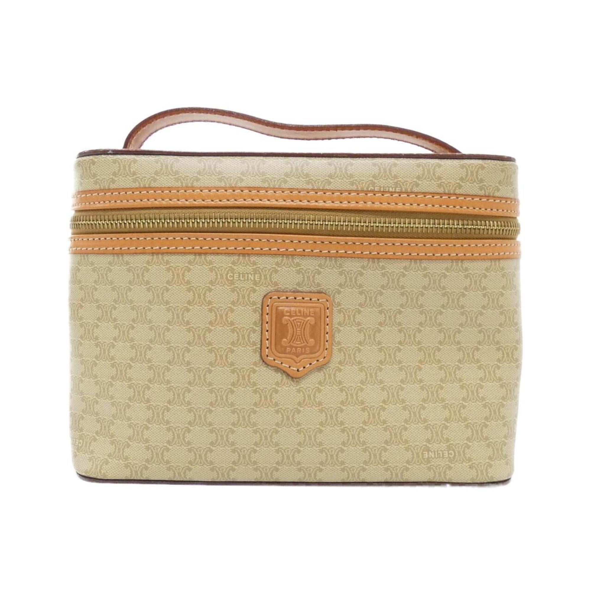 Vintage Saddle Flap Shoulder Bag Macadam Coated Canvas Small