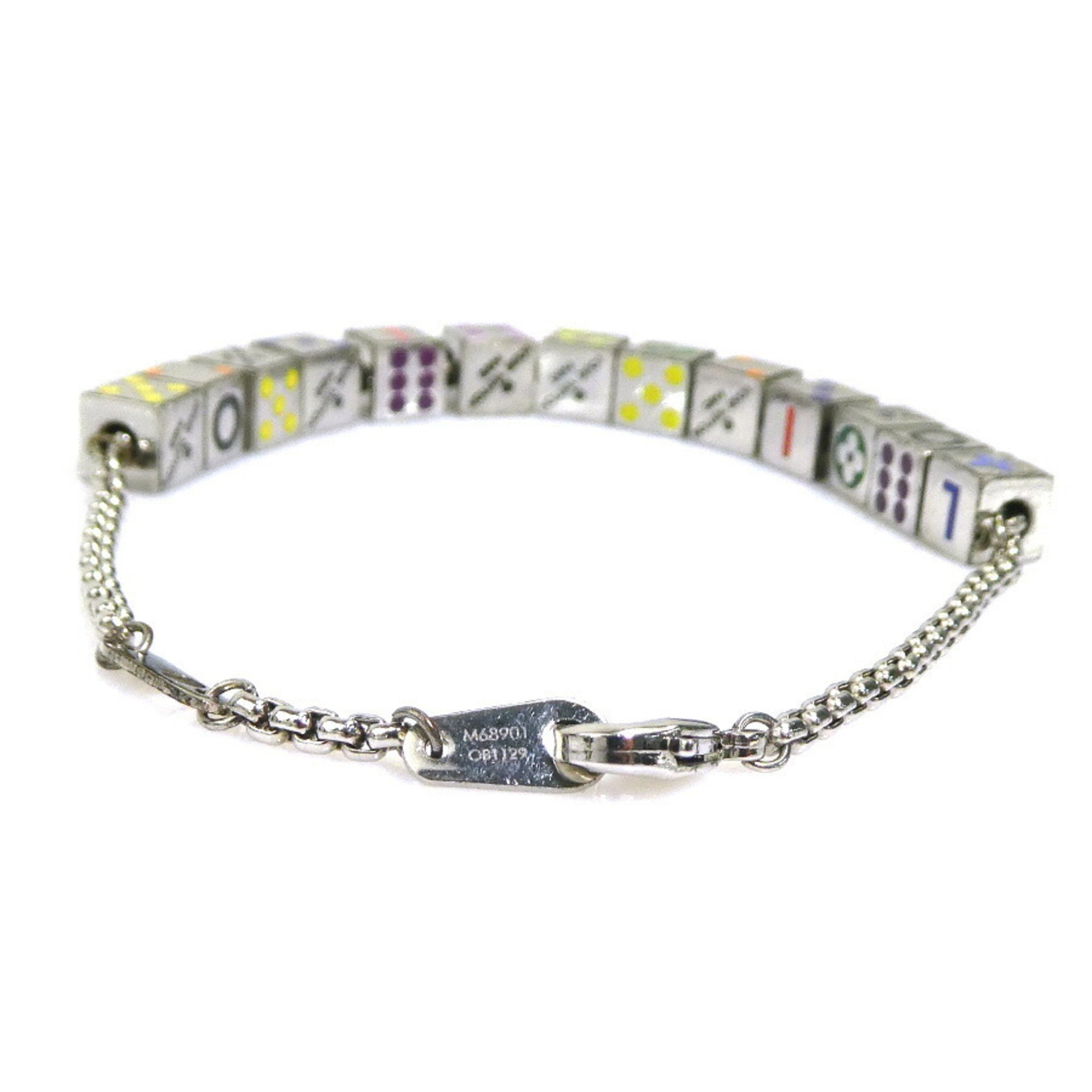 Bracelet Metal Silver and Multicolor