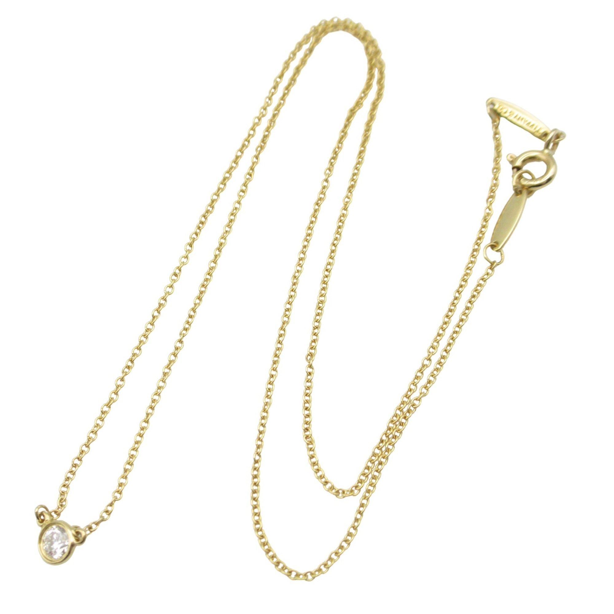 Elsa Peretti Diamonds By The Yard Pendant Necklace 18K Yellow Gold and Diamond