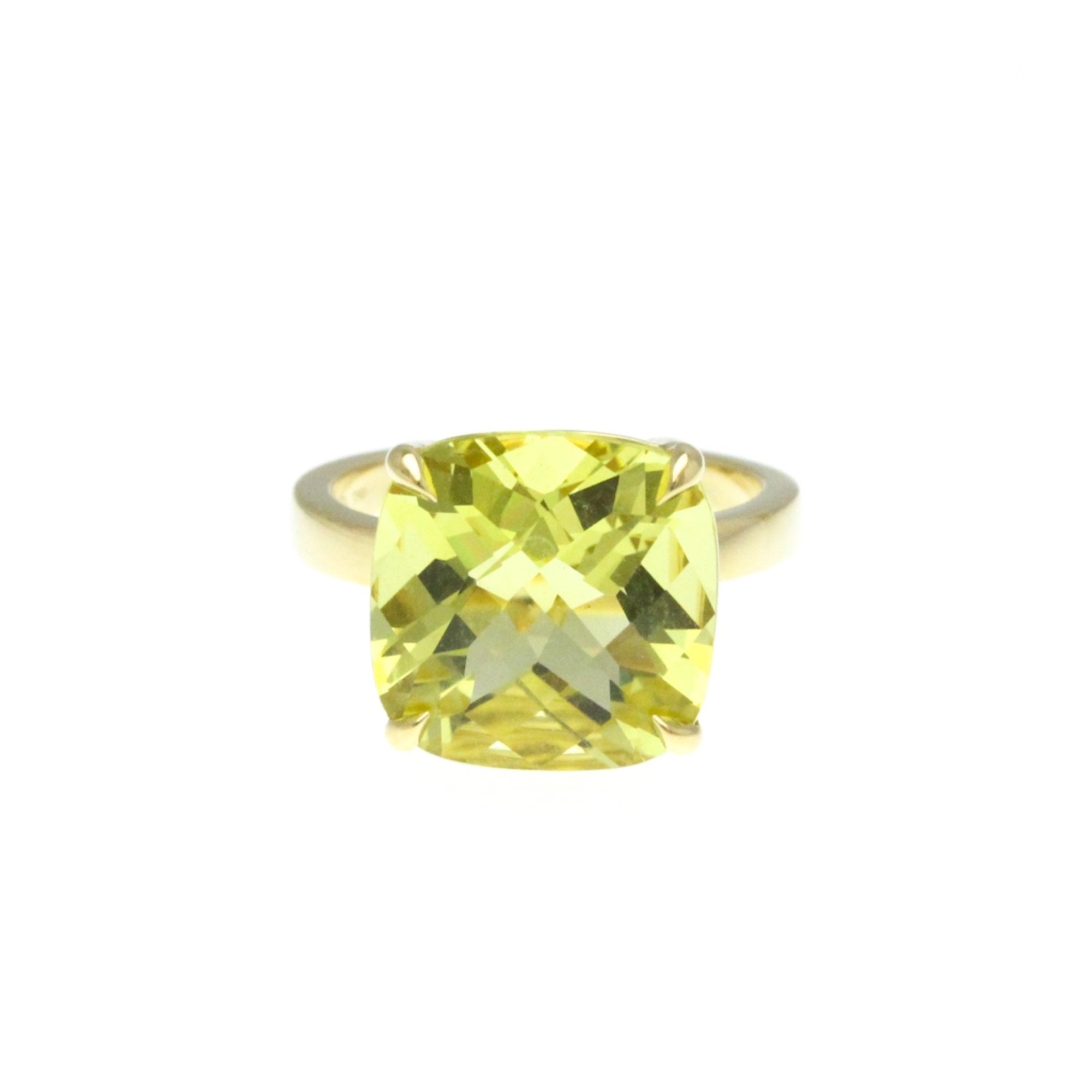 Sparkler Quartz Watch 18K Yellow Gold with Lemon Quartz 7.5
