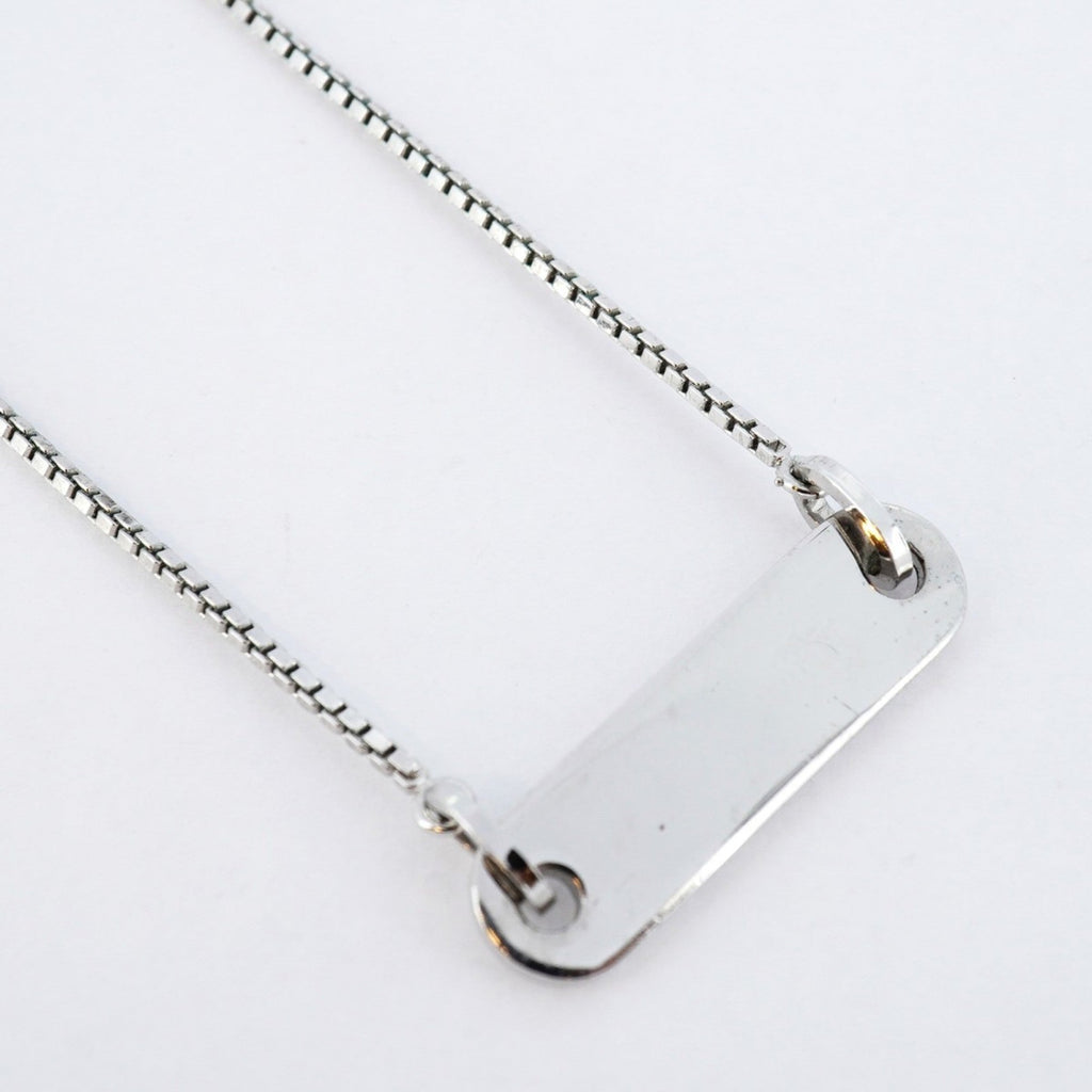 Pendant Necklace Metal Orange And Silver