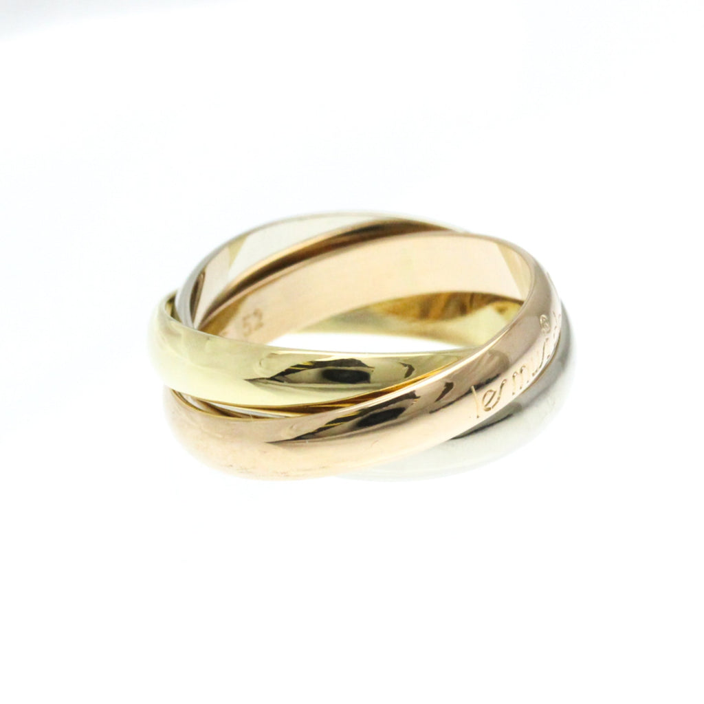 Vendome Louis Cartier Band Ring 18K Tricolor Gold