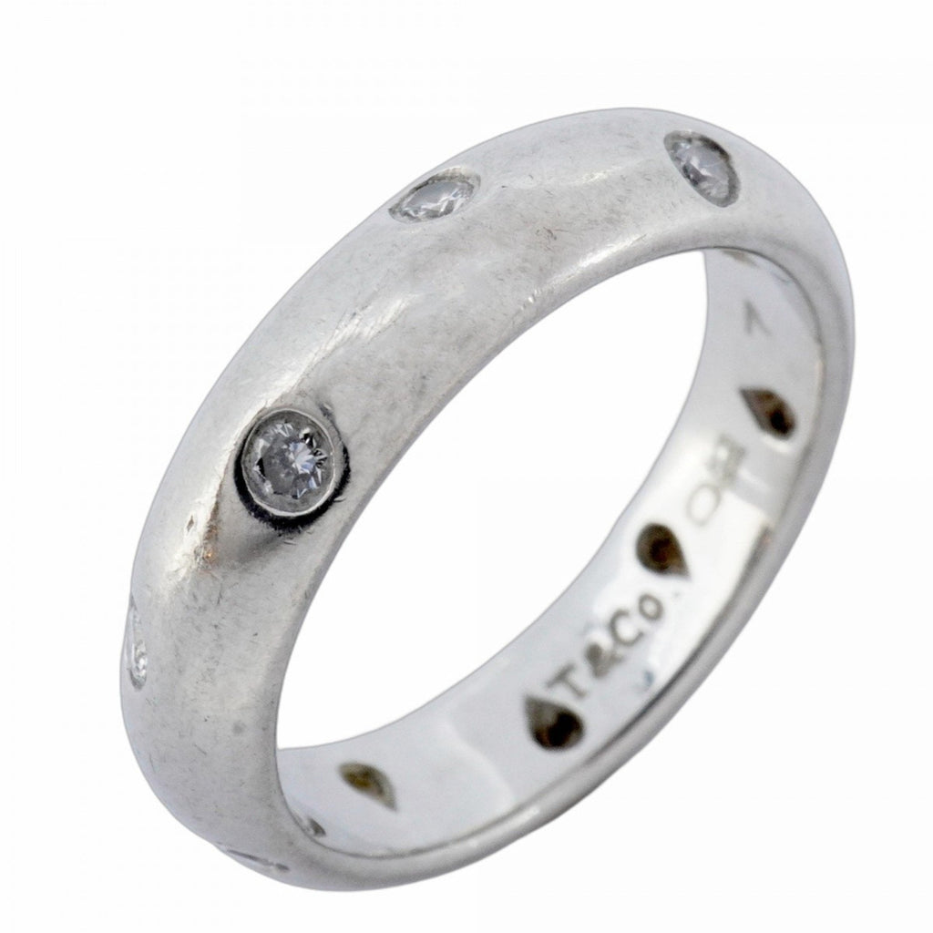 Band Ring Platinum with Diamond
