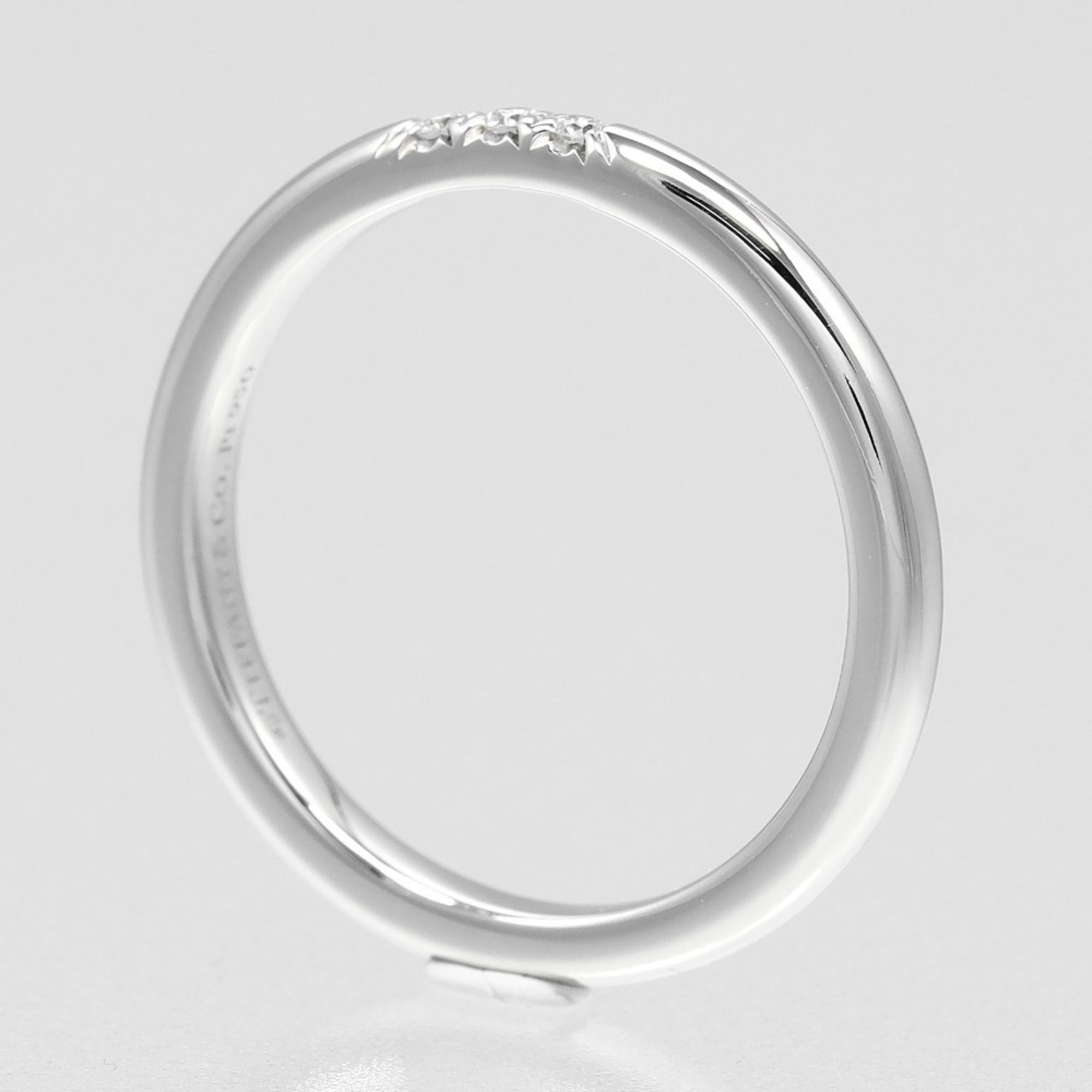 Band Ring Platinum with Diamond