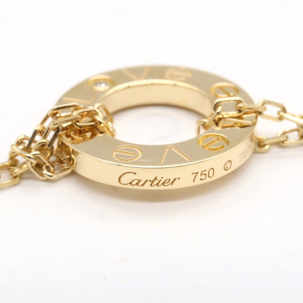 Love Pendant Necklace 18K Yellow Gold with Diamonds