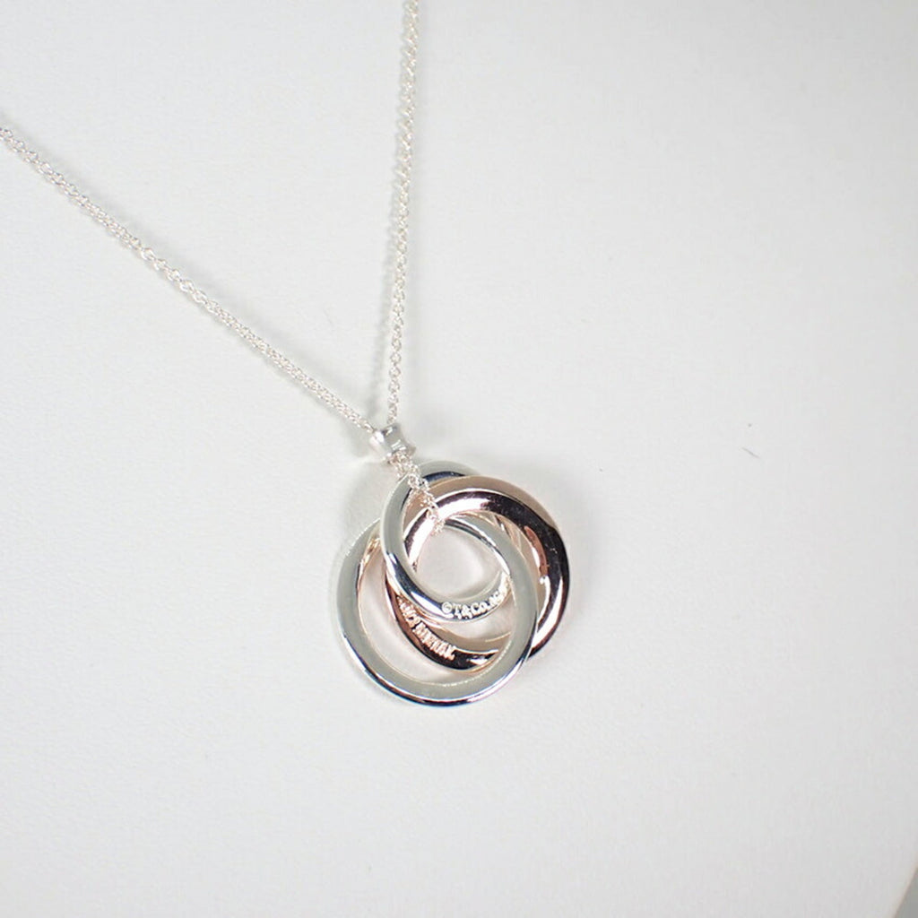 1837 Interlocking Circle Pendant Necklace Metal and Sterling Silver