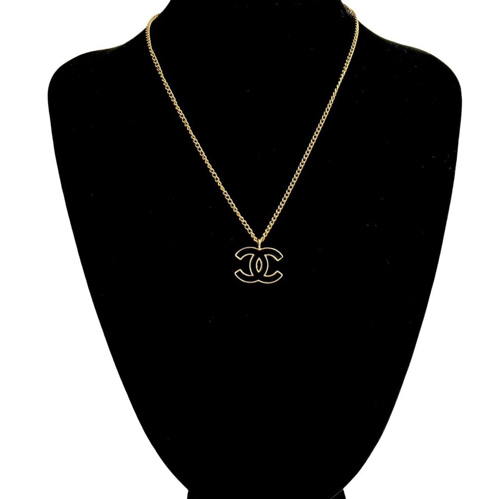 CC Logo Chain Pendant Necklace Metal