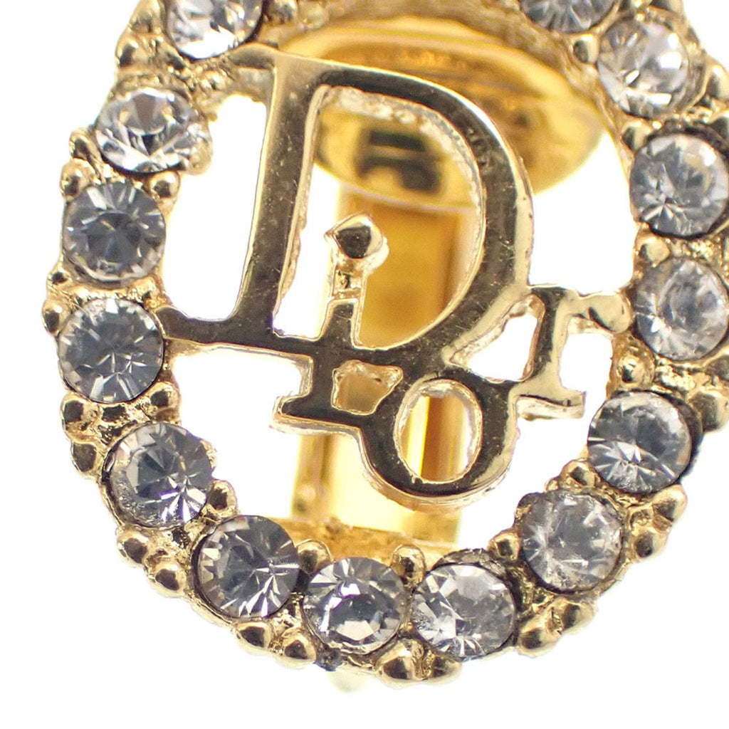 Earrings Rhinestone Gold-Tone Metal