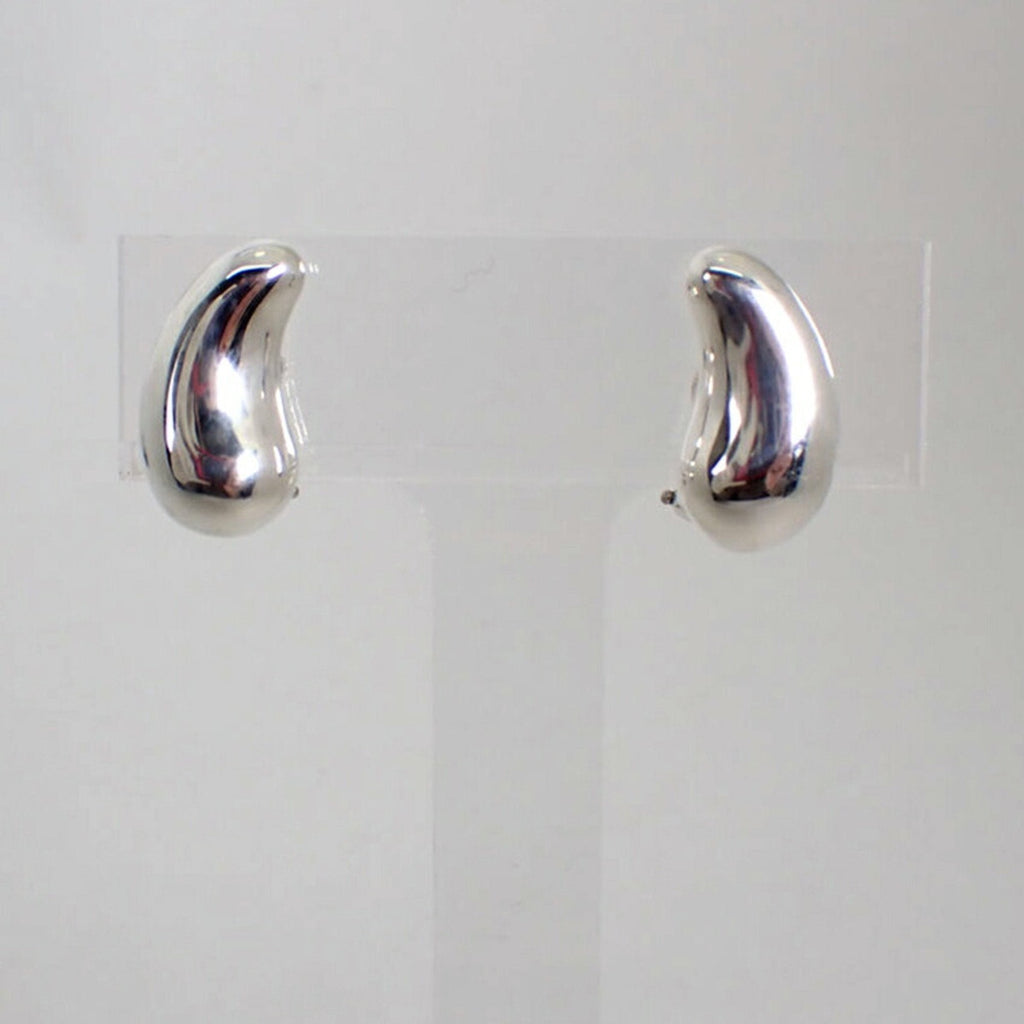 Bean Earrings Sterling Silver 18.7mm Sterling Silver