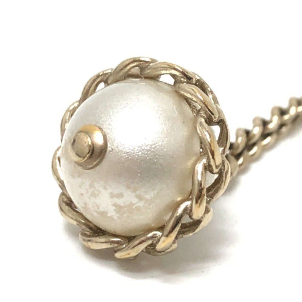 Earrings Pearl Gold-Tone Metal