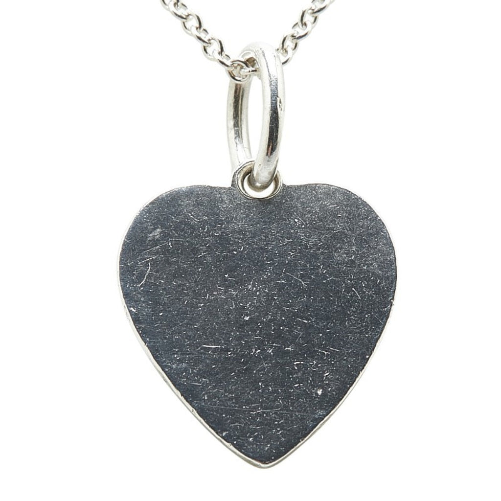 Heart Motif Pendant Necklace Sterling Silver