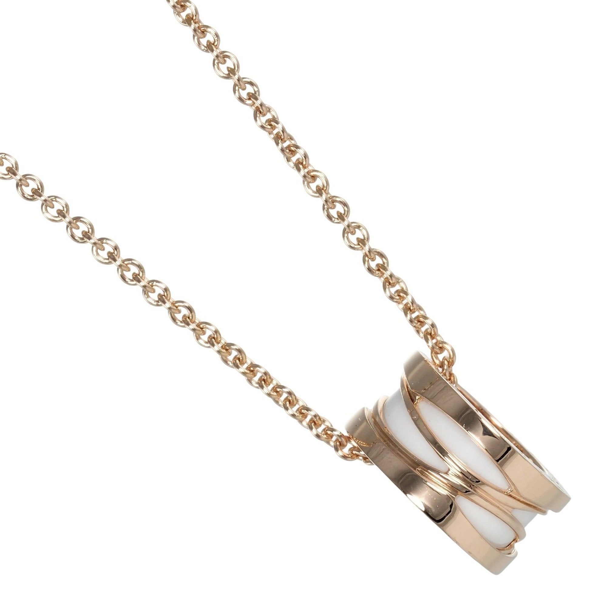 B.Zero1 Pendant Necklace Ceramic and 18K Rose Gold