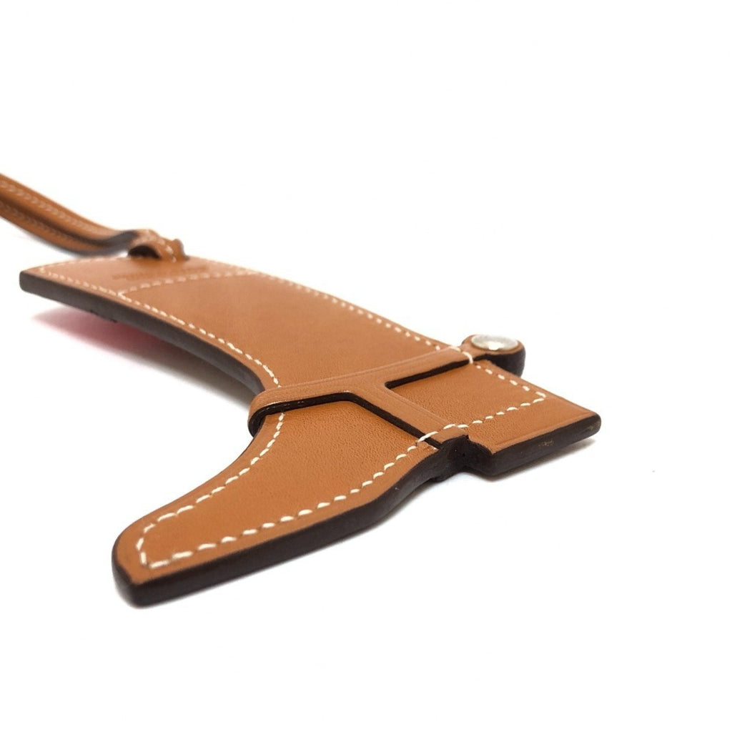 Charm Leather Brown Handbag Charm