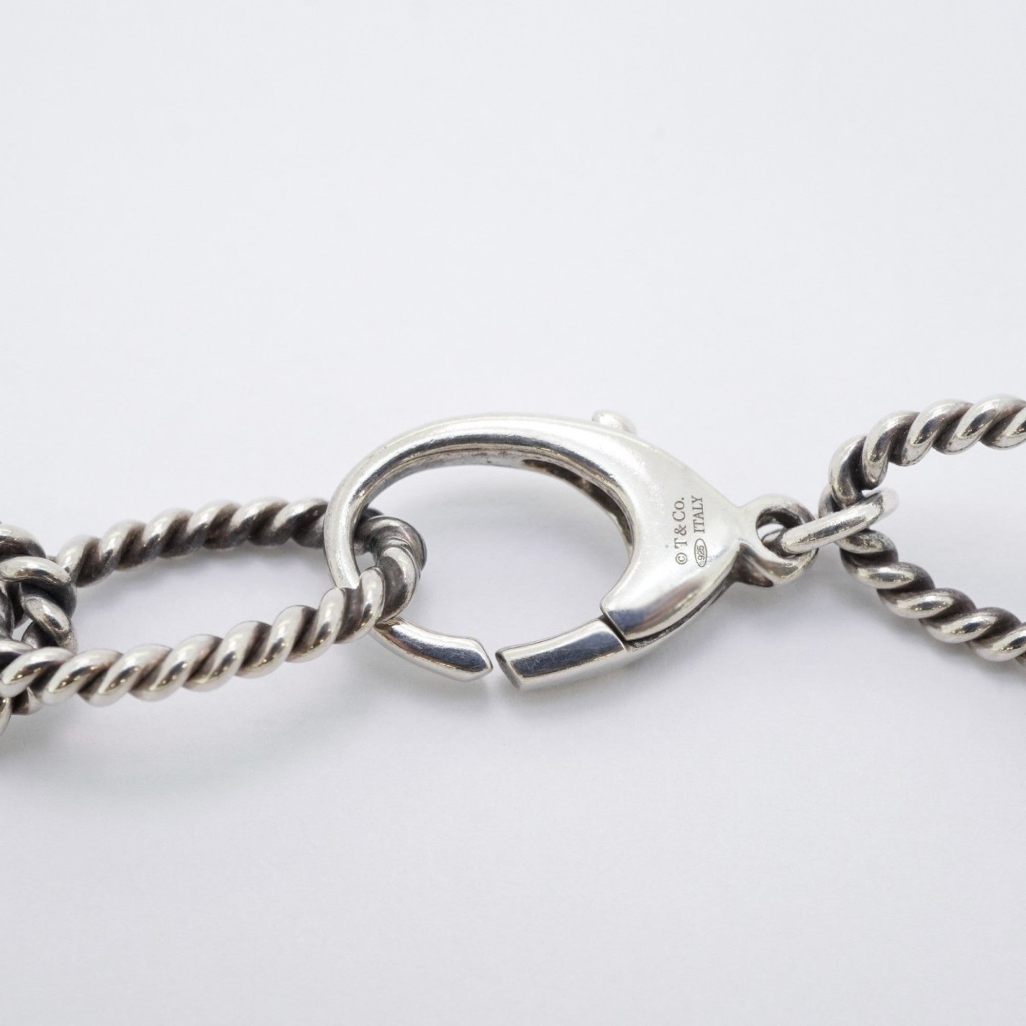 Twist Circle Pendant Necklace Sterling Silver